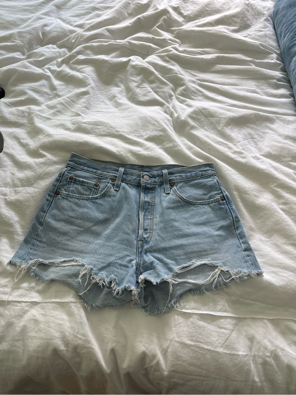 Levi’s Light Blue Denim Cutoff Shorts - Women